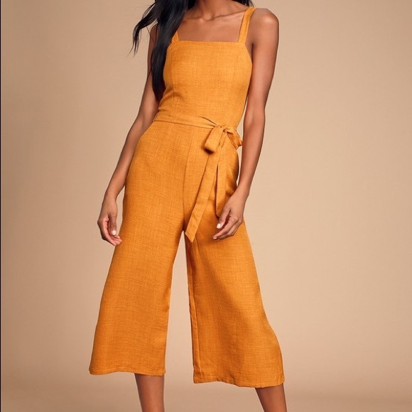 Mustard yellow jumpsuit - Picture 1 of 6